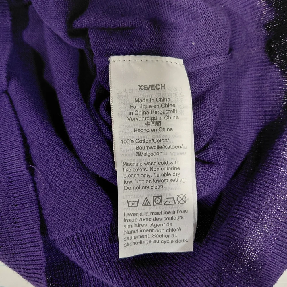 J. Crew Purple Jeweled Crewneck Cardigan